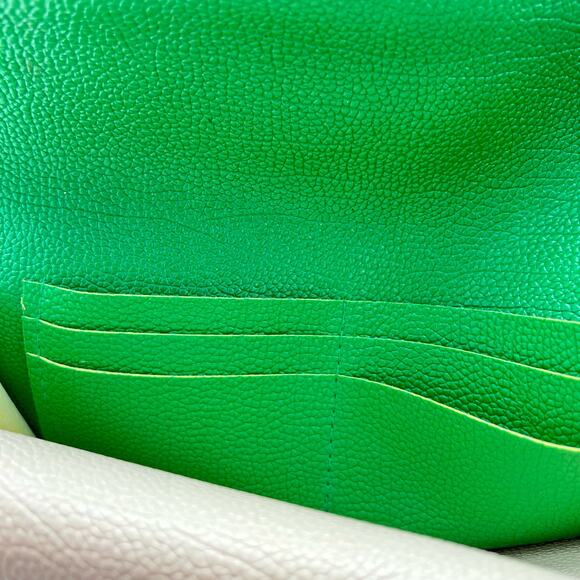 Clutch Purse Wristlet Crossbody Green Vintage 70s Retro MCM Pebbled Faux Leather - Picture 11 of 15